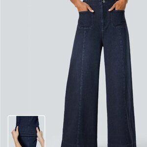 Halara Flex™ High Waist Wide-Legged Front Zip Jean NWOT Size S